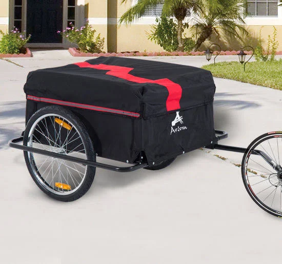 Aosom Elite II Bike Cargo and Luggage Trailer  C Red/Black