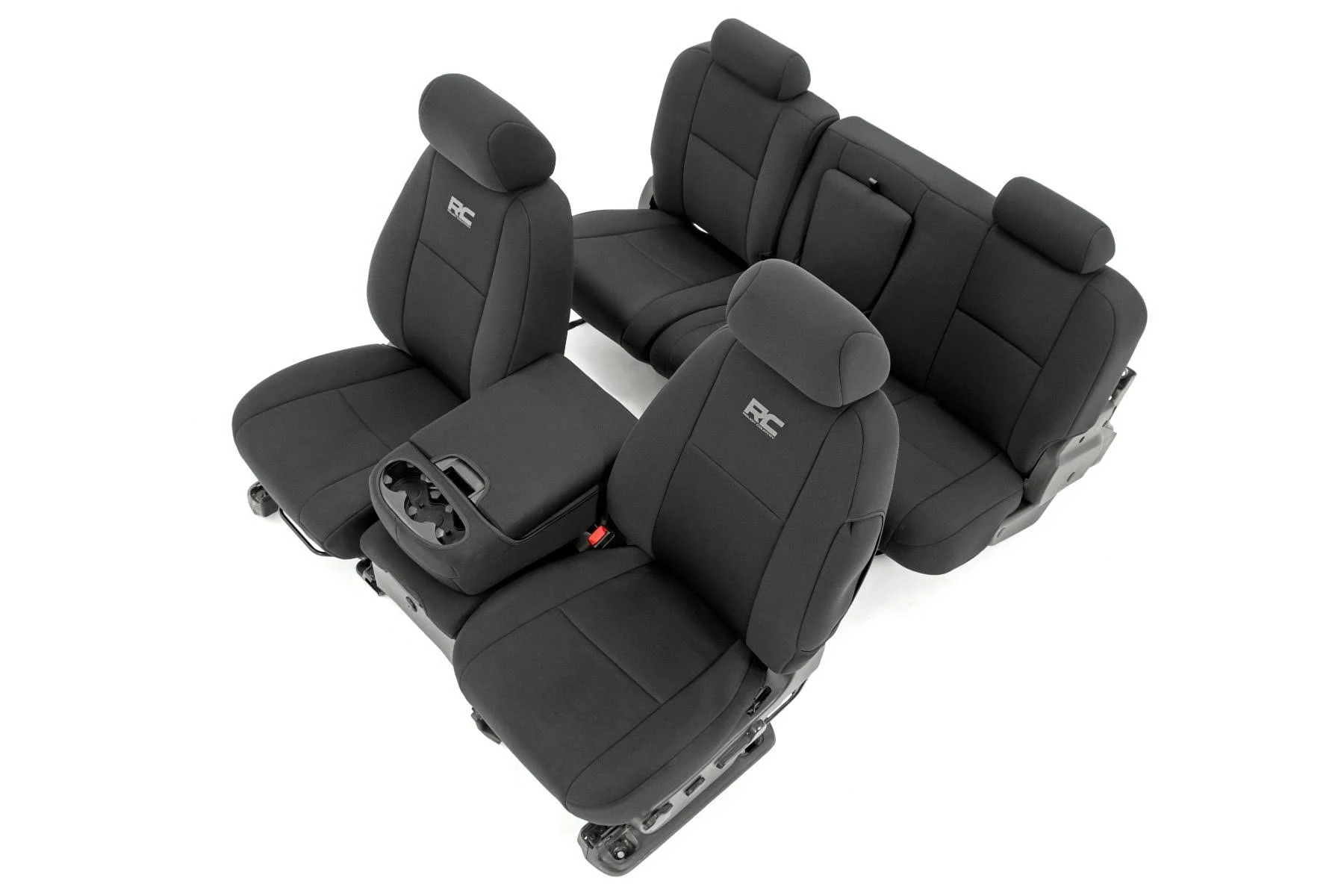 Rough Country 91033 GMC Sierra GM Neoprene Front and Rear Seat Covers Black