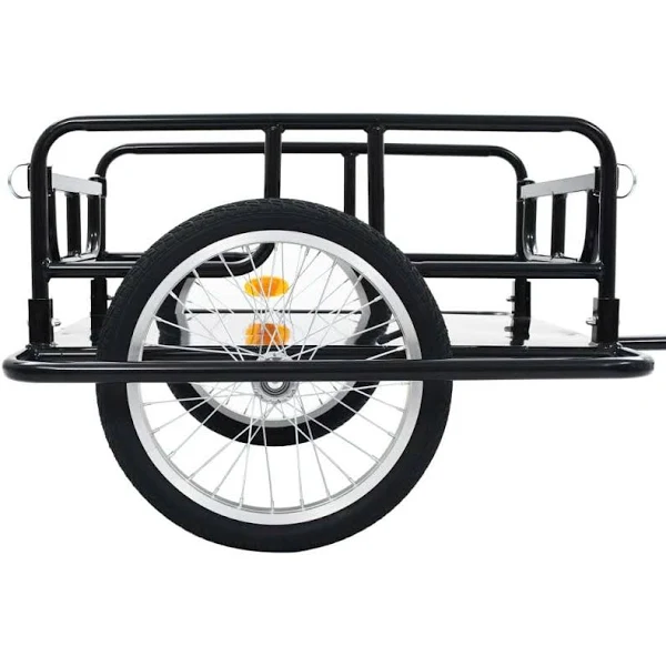 vidaXL Bike Cargo Trailer 51.2″x28.7″x19.7″ Steel Black