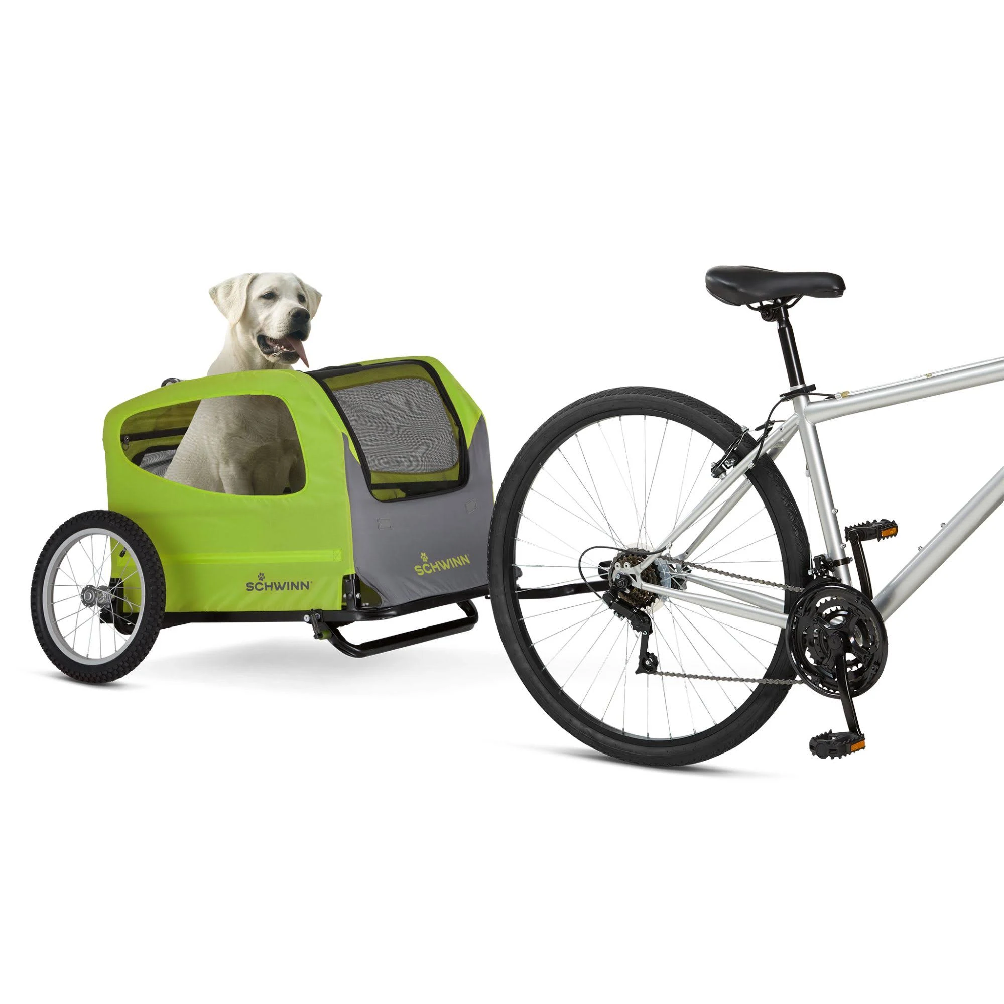 Schwinn Rascal Plus Bike Trailer for Dogs, X-Large, Green / Grey