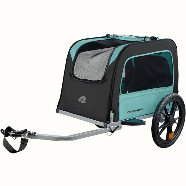 Retrospec Rover Waggin Dog Bike Trailer  C Small & Medium Sized Dogs Bicycle Carrier  C Foldable Frame with 16 inch Wheels (Blue Ridge)